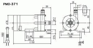 ขนาดปั๊มน้ำยาเคมี Sanso PMD-221