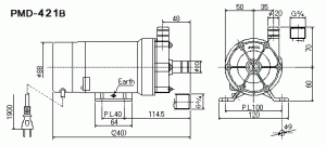 ขนาดปั๊มน้ำยาเคมี Sanso PMD-221